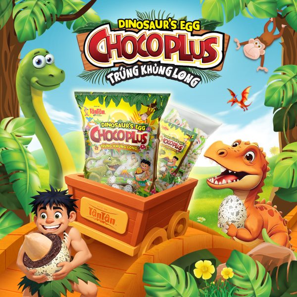 ĐẬU CHOCOPLUS TRỨNG KHỦNG LONG Tân Tân - Túi 96g, Túi 192g - Hình ảnh 2