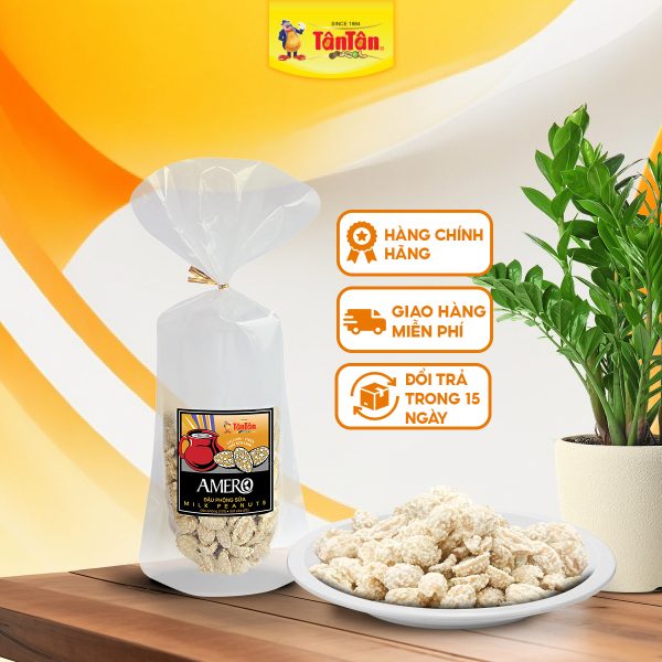 Đậu phộng Amero vị sữa Tân Tân - 100g/gói