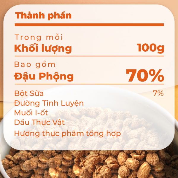 Đậu Phộng Amero Cappucino Tân Tân - Gói100g - Hình ảnh 3