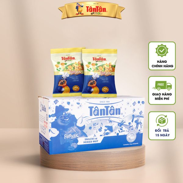 Snack & đậu thập cẩm Funmix Tân Tân - Thùng 60 gói (50gr)